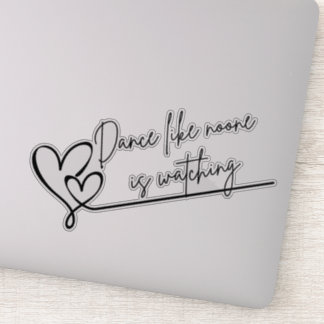 Dance Like Noone is watching hearts シール