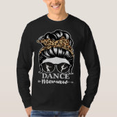 Dance Memaw Messy Bun Hair  Dancer Memaw Leopard Tシャツ (正面)