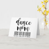 Dance Mom – 支払いをスキャンパーソナライズされた カード (黄色い花)