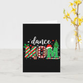 Dance Mom Christmas Buffalo Plaid Leopard Santa Ha カード (黄色い花)
