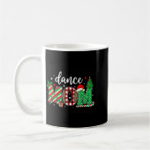 Dance Mom Christmas Buffalo Plaid Leopard Santa Ha コーヒーマグカップ (左)