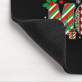 Dance Mom Christmas Buffalo Plaid Leopard Santa Ha マウスパッド (コーナー)