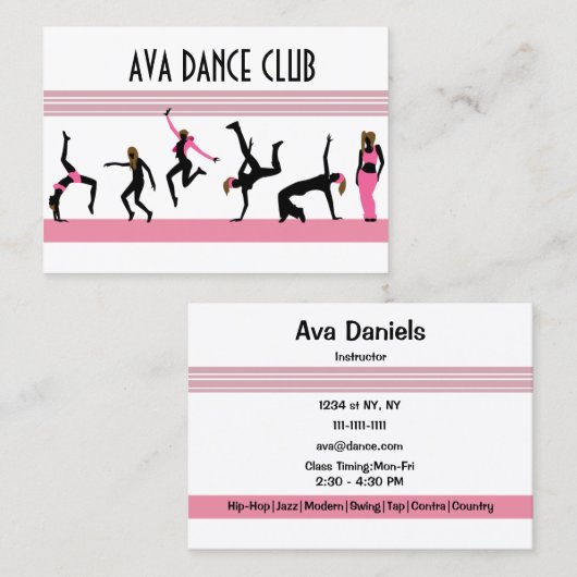 Dance moves名刺 名刺 (正面/裏面)