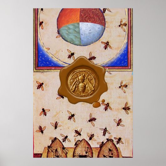 DANCE OF THE HONEY BEES WITH 4 ELEMENTS,Wax Seal ポスター (正面)