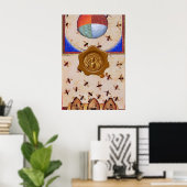 DANCE OF THE HONEY BEES WITH 4 ELEMENTS,Wax Seal ポスター (ホームオフィス)