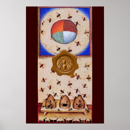 DANCE OF THE HONEY BEES WITH 4 ELEMENTS,Wax Seal ポスター (正面)