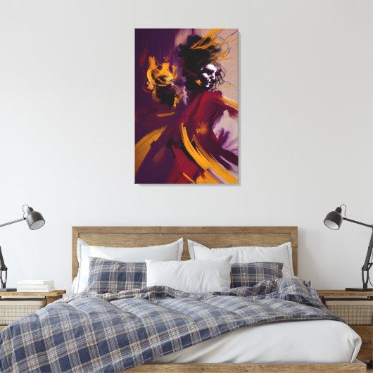 Dance Of The Mind – Expressive Abstract Figure キャンバスプリント (インサイチュ (寝室))