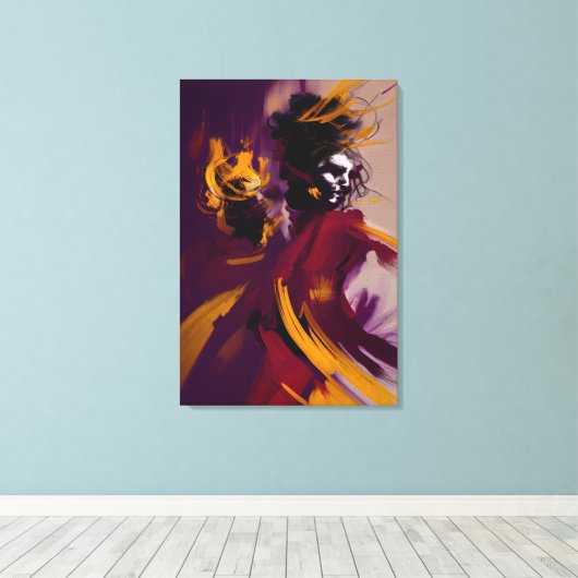 Dance Of The Mind – Expressive Abstract Figure キャンバスプリント (インサイチュ (ウッドフロア))