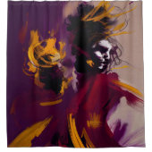 Dance Of The Mind – Expressive Abstract Figure シャワーカーテン (正面)