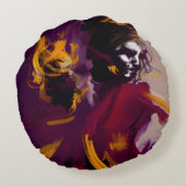 Dance Of The Mind – Expressive Abstract Figure ラウンドクッション (裏面)