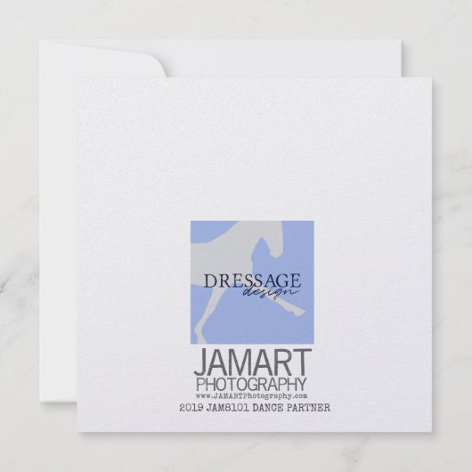 DANCE PARTNER 5.25 x 5.25 card 招待状 (裏面)