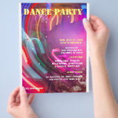 DANCE PARTY DRAAIKOLK AANPASBAAR ,TEKST. チラシ (手)