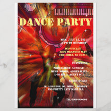 DANCE PARTY  FLYER AANPASBAAR ,TEKST