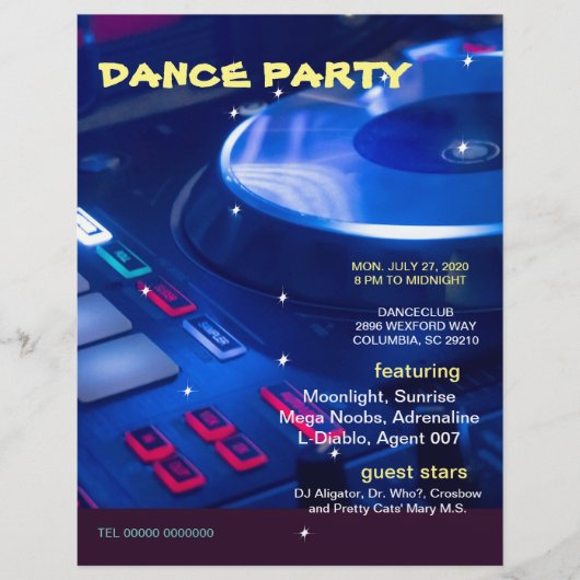 DANCE PARTY ,POSTER,FLYER チラシ (正面)