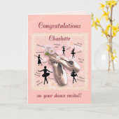 Dance Recital Card with customizable text カード (黄色い花)