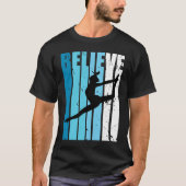 Dance Retro Believe Turquoise Dancer Dancing Fan W Tシャツ (正面)