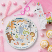Dance sing and play kids birthday ペーパープレート (パーティー)