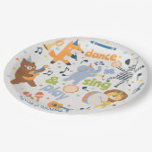 Dance sing and play kids birthday ペーパープレート (アングル)