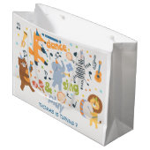Dance sing and play kids birthday ラージペーパーバッグ (正面アングル)