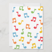 Dance Sing Play Musical Instrument Birthday Party  招待状 (裏面)