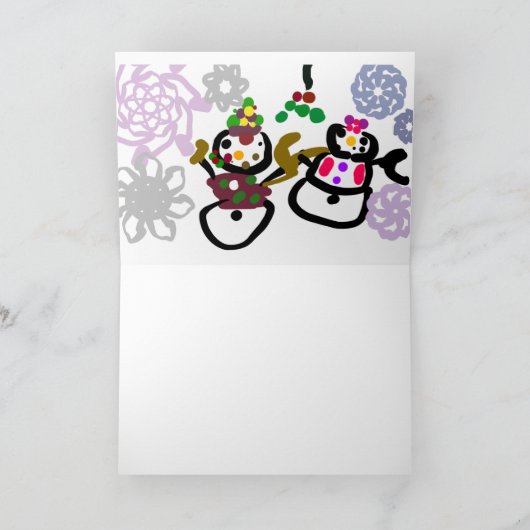 Dance Snowman and Snowwoman カード (内部)