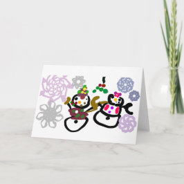 Dance Snowman and Snowwoman カード