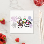 Dance Snowman and Snowwoman スタンダードカクテルナプキン (インサイチュ)