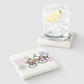 Dance Snowman and Snowwoman ストーンコースター (横)