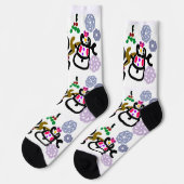 Dance Snowman and Snowwoman ソックス (左)