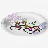 Dance Snowman and Snowwoman ペーパープレート (アングル)