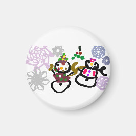 Dance Snowman and Snowwoman マグネット