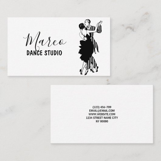 Dance Studioレッスン 名刺 (正面/裏面)