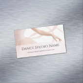 Dance Studio Ballet Dancer Pastel Pink Website マグネット名刺 (インサイチュ)