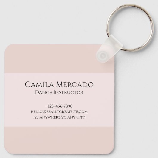 Dance Studio Soft Pink キーホルダー (裏面)