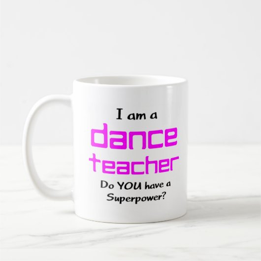 dance teacher コーヒーマグカップ (左)