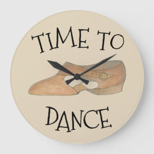 Dance to Dance Tanリリリカルモダンシューズスタジオギフト ラージ壁時計