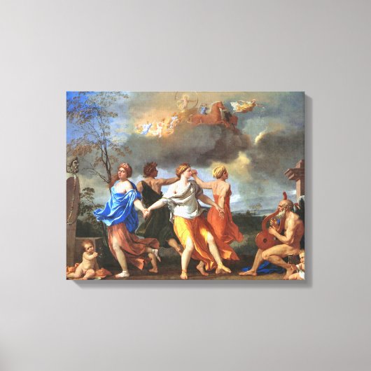 Dance to the Music of Time (by Nicholas Poussin) キャンバスプリント (正面)