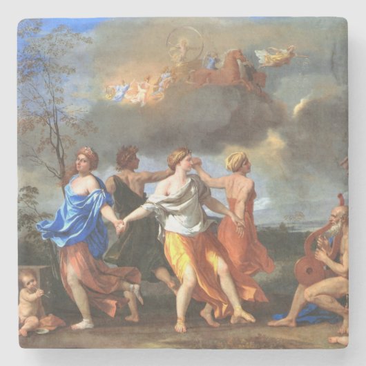 Dance to the Music of Time (by Nicholas Poussin) ストーンコースター (正面)