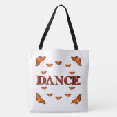 Dance with butterflies design トートバッグ (正面)