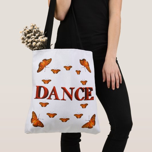 Dance with butterflies design トートバッグ (クローズアップ)
