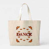 Dance with butterflies design ラージトートバッグ (裏面)