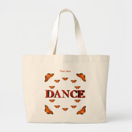 Dance with butterflies design ラージトートバッグ