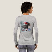 Dance with Horse (ライトモード) | 女性用長袖 トライブレンドTシャツ (背面全体)