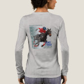 Dance with Horse (ライトモード) | 女性用長袖 トライブレンドTシャツ (背面)