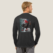 Dance with Horse (Dark mode) | Men Long Sleeve トライブレンドTシャツ (背面全体)
