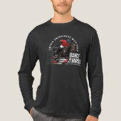Dance with Horse (Dark mode) | Men Long Sleeve トライブレンドTシャツ (正面)