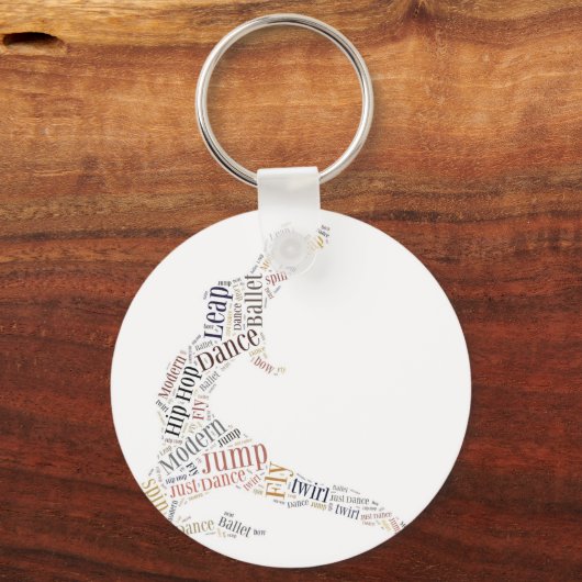 Dance Word Cloud キーホルダー (正面)