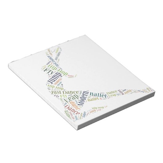 Dance Word Cloud ノートパッド (アングル)