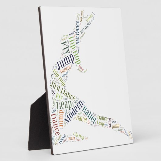 Dance Word Cloud フォトプラーク (側面)