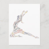Dance Word Cloud ポストカード (正面)